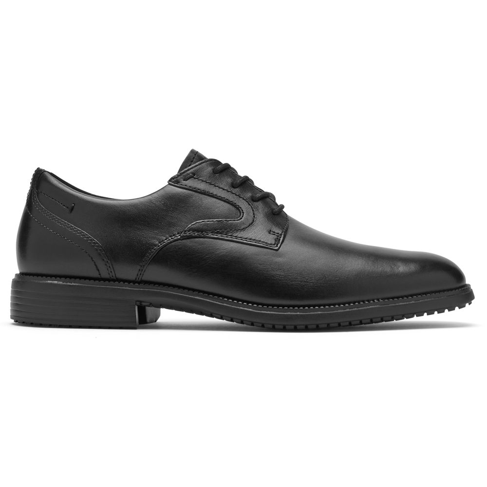 Sapatos Oxford Homem Rockport Total Motion Dressport Plain Toe Pretas,Portugal DTHZF-6382